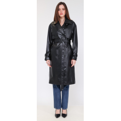 Trench coat Simili cuir noir